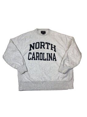 Vintage Champion North Carolina UNC Reverse Weave Gray Sweatshirt Size XL Y2K